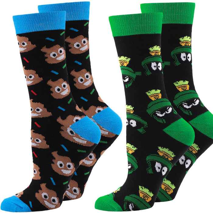 Wholesale Socks Cotton Spandex Cartoon Mid Tube Halloween MOQ≥3 JDC-SK-XQ004