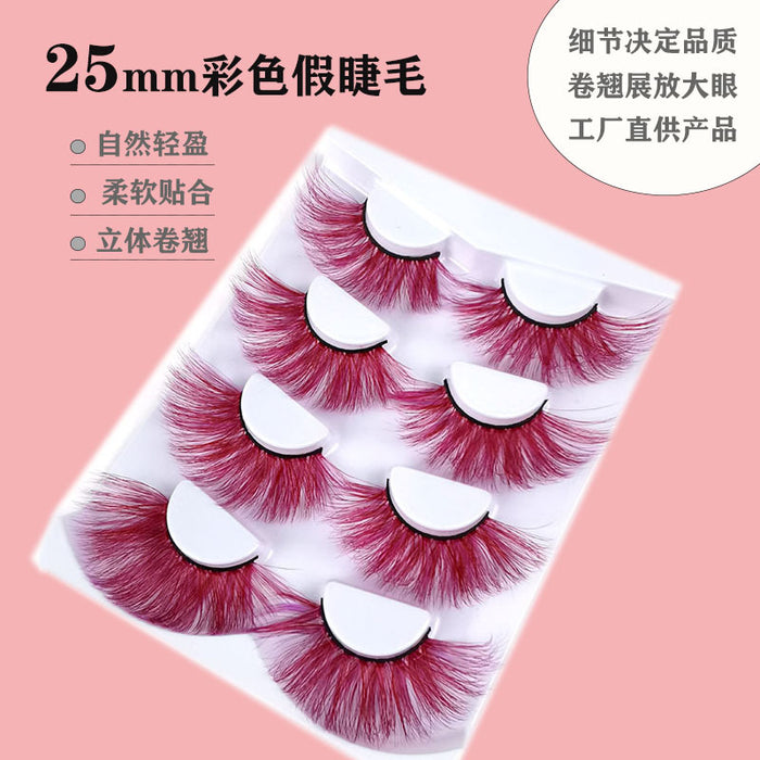 Wholesale Christmas 3D Color Thick Exaggerated False Eyelashes MOQ≥3 JDC-EY-ZXin005