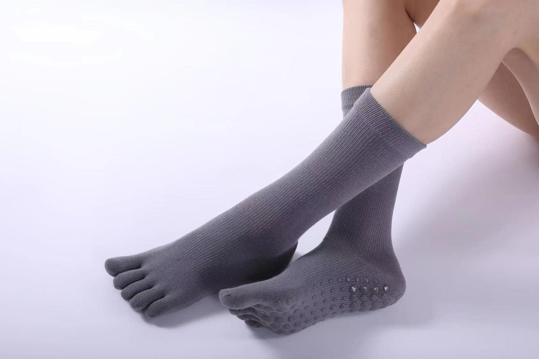 Wholesale Sock Cotton PVC Yoga Non-slip Wear-Resistant Aerobics Feet Five Finger Socks JDC-SK-TYS001