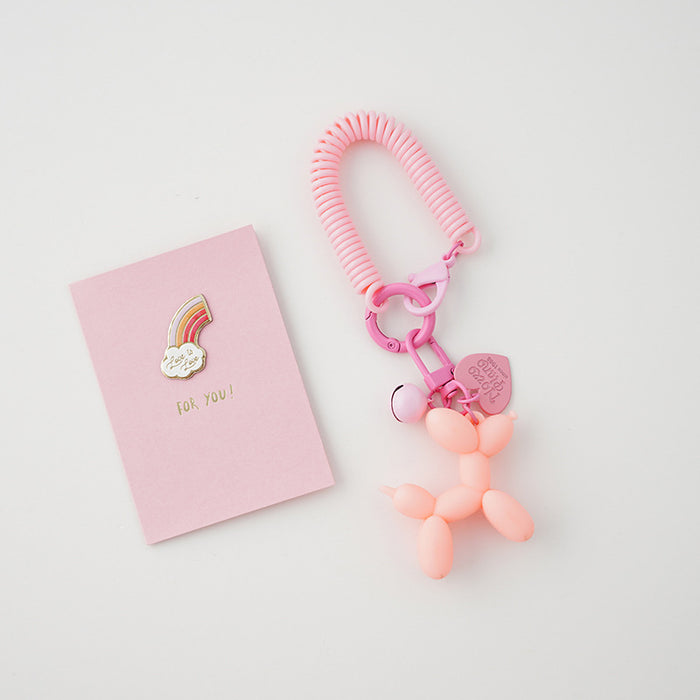 Wholesale keychain PVC cartoon cute bubble puppy dog pearl pendant MOQ≥2 JDC-KC-ShuL006