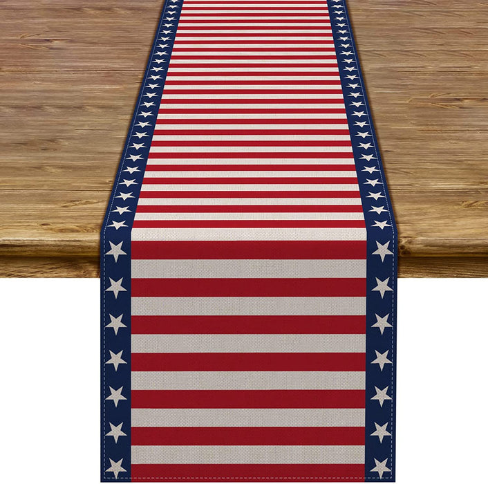 Wholesale 4th of July Independence Day Linen Dinner Table Coaster MOQ≥2 JDC-TC-OuH002