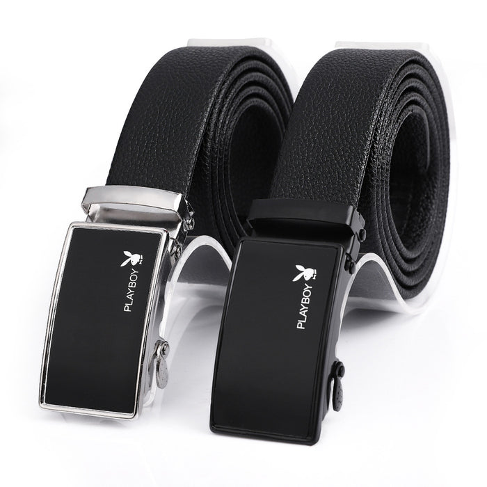 Wholesale PVC Leather Iron Buckle Men's Belt JDC-MB-SenB002