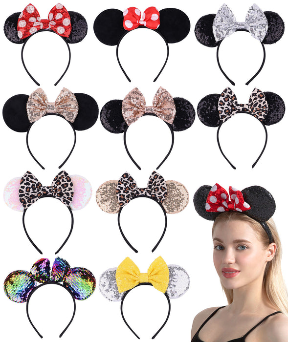 Jewelry WholesaleWholesale sequin polka dot bow round ear hair band JDC-HD-YL002 Headband 雅伦 %variant_option1% %variant_option2% %variant_option3%  Factory Price JoyasDeChina Joyas De China