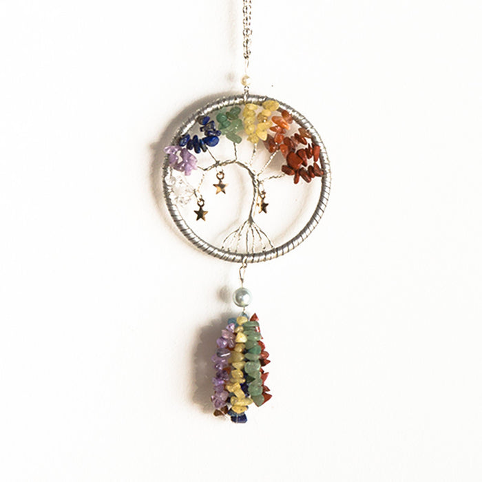 Wholesale high-end crystal stone car hanging hand-woven dreamcatcher MOQ≥2 JDC-DC-MYing009