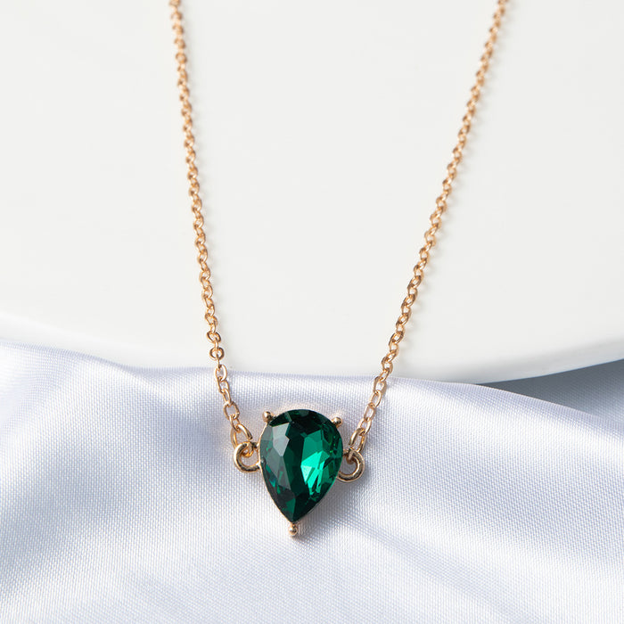 Jewelry WholesaleWholesale Emerald Pendant Women's Necklace Three Combinations JDC-NE-NZ333 Necklaces 奈珠 %variant_option1% %variant_option2% %variant_option3%  Factory Price JoyasDeChina Joyas De China