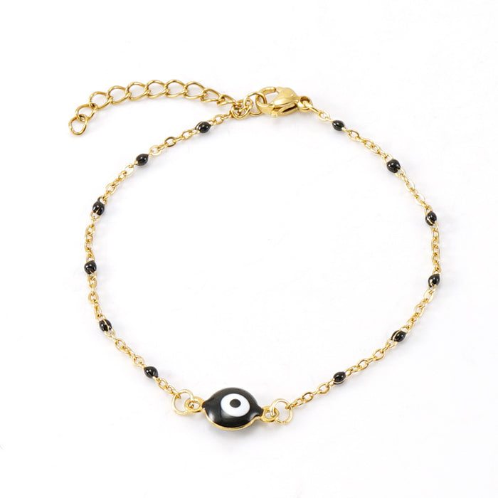 Wholesale Bracelet Titanium Evil Eye Adjustable MOQ≥2 JDC-BT-ZhongX005