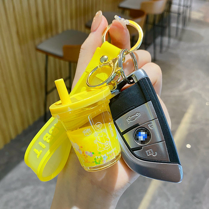 Wholesale cartoon milk tea cup cute keychain JDC-KC-XuanYi009