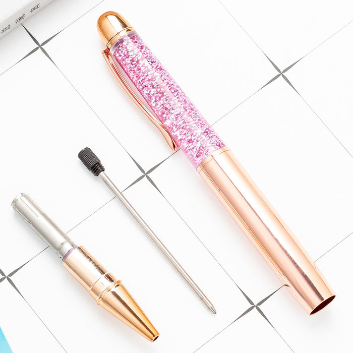 Wholesale Ballpoint Pen Metal Into Oil Dazzle Colorful Quicksand JDC-BP-HongD009