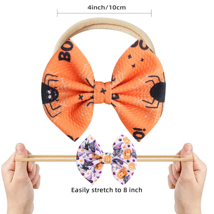 Wholesale Hair Scrunchies Fabric Print Halloween MOQ≥5 JDC-HS-HaiS004