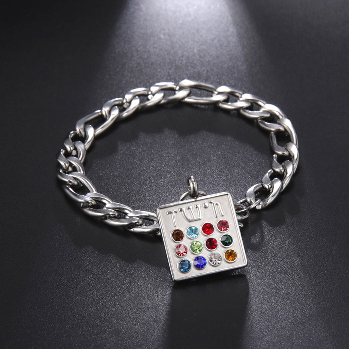 Wholesale Bracelet Stainless Steel Twelve Birthstones JDC-BT-QiJu006