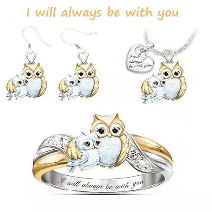 Jewelry WholesaleWholesale Owl Alloy Necklace Ring Earrings MOQ≥2 JDC-RS-ZiB014 Rings 资比 %variant_option1% %variant_option2% %variant_option3%  Factory Price JoyasDeChina Joyas De China