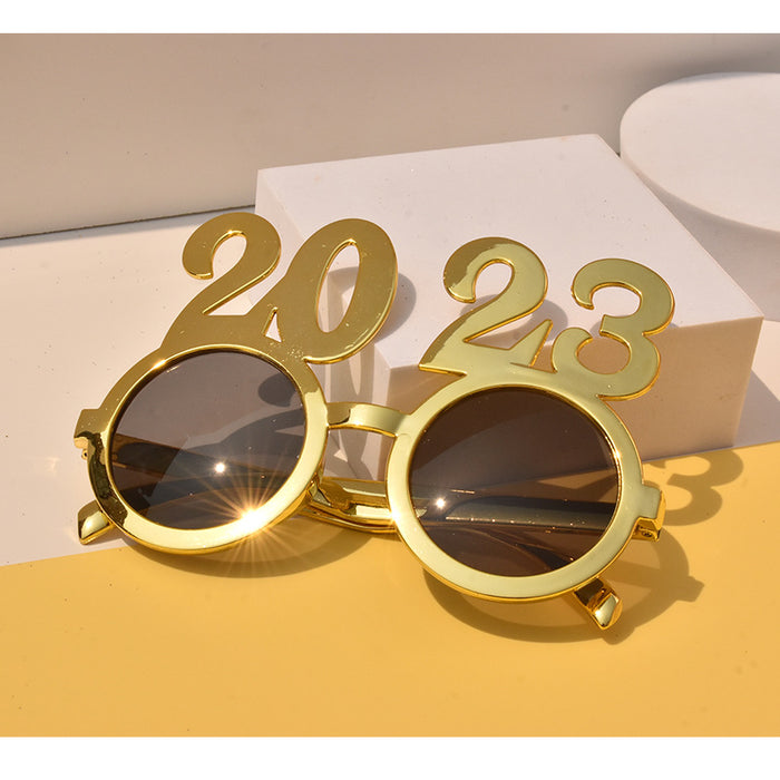 Wholesale Sunglasses PC 2023 Digital Glasses Modeling New Year's Eve Celebration Party JDC-SG-SFY004