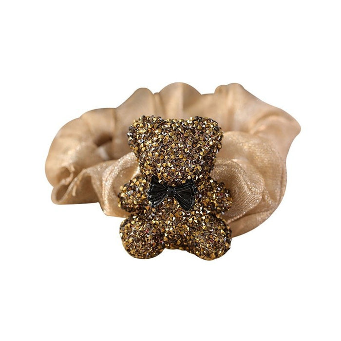 Jewelry WholesaleWholesale belt drill bear head rope JDC-HS-DouY008 Hair Scrunchies 豆毓 %variant_option1% %variant_option2% %variant_option3%  Factory Price JoyasDeChina Joyas De China