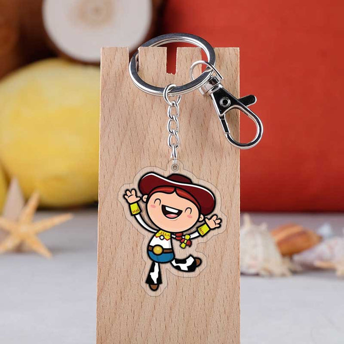 Wholesale fork pendant cartoon acrylic keychain MOQ≥2 JDC-KC-KaMan001