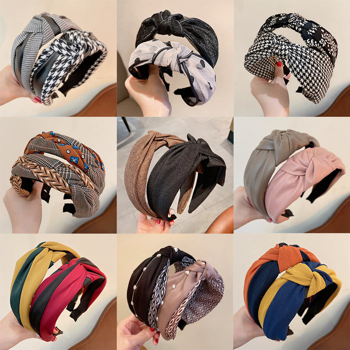 Jewelry WholesaleWholesale cross lace vintage wide-brimmed hair band JDC-HD-HuiY006 Headband 慧逸 %variant_option1% %variant_option2% %variant_option3%  Factory Price JoyasDeChina Joyas De China