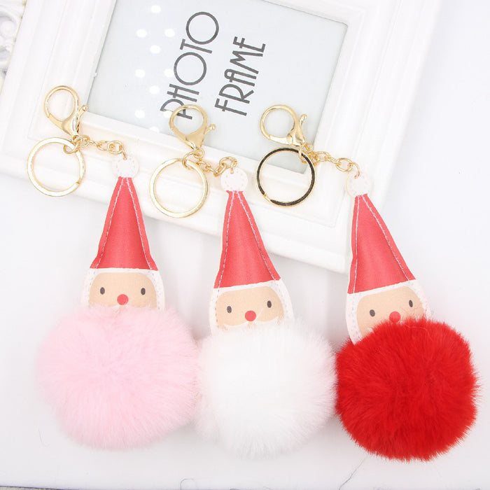 Wholesale Keychain Leather Christmas Cute Plush Gift JDC-KC-Zuge071