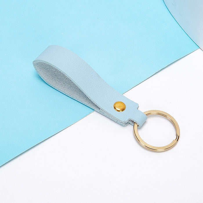 Wholesale Keychains PU Leather Car Simple Solid Color JDC-KC-XingR003