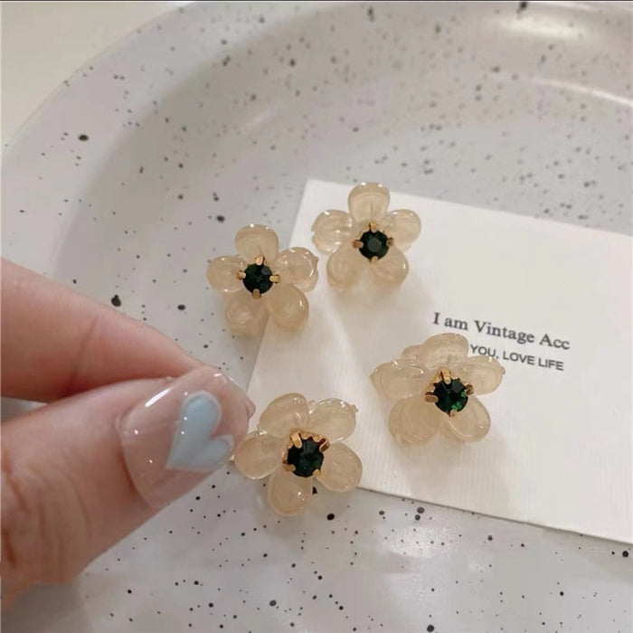 Wholesale Hair Clips Acrylic Retro Geometric Flower MOQ≥2 JDC-HC-QZ009