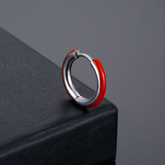 Wholesale Stainless Steel Enamel Ear Hoop Ear Clips JDC-ES-Qiany013