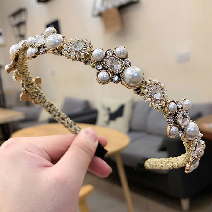 Jewelry WholesaleWholesale Vintage Pearl Hair Band JDC-HD-ZC006 Headband 智承 %variant_option1% %variant_option2% %variant_option3%  Factory Price JoyasDeChina Joyas De China