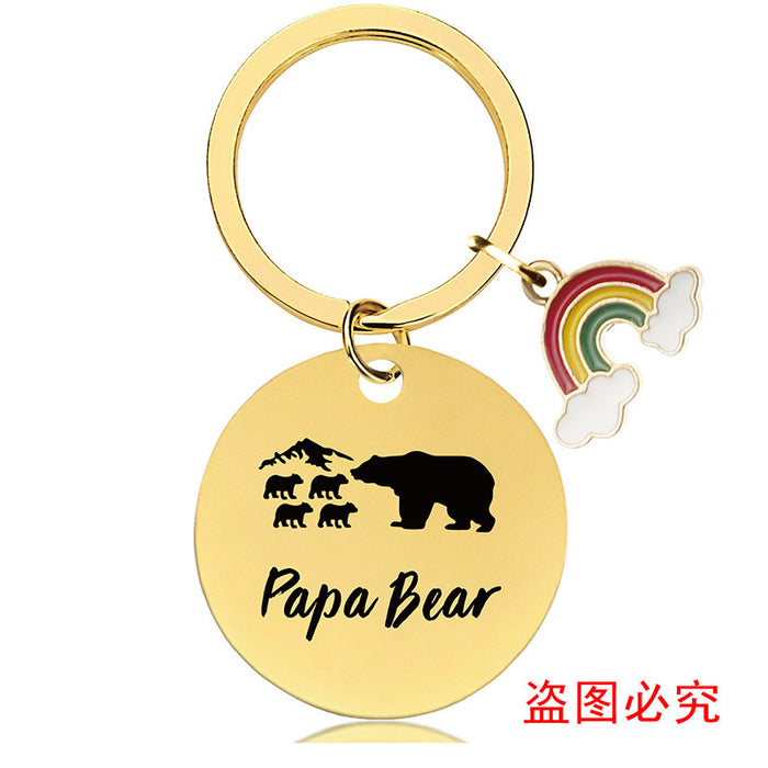 Jewelry WholesaleWholesale Father's Day gift gold metal keychain JDC-KC-GangGu037 Keychains 钢古 %variant_option1% %variant_option2% %variant_option3%  Factory Price JoyasDeChina Joyas De China