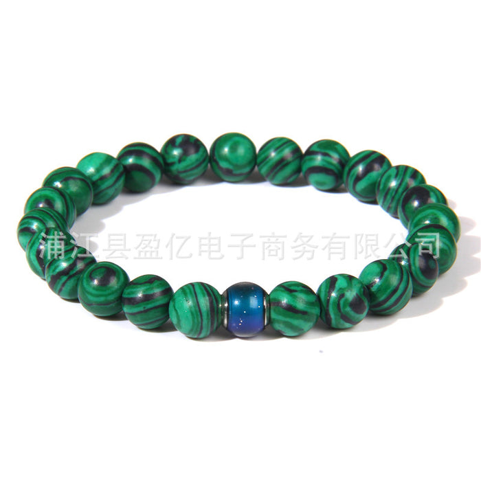 Wholesale natural stone beads elastic temperature gradient tiger eye bracelet JDC-BT-YinY012