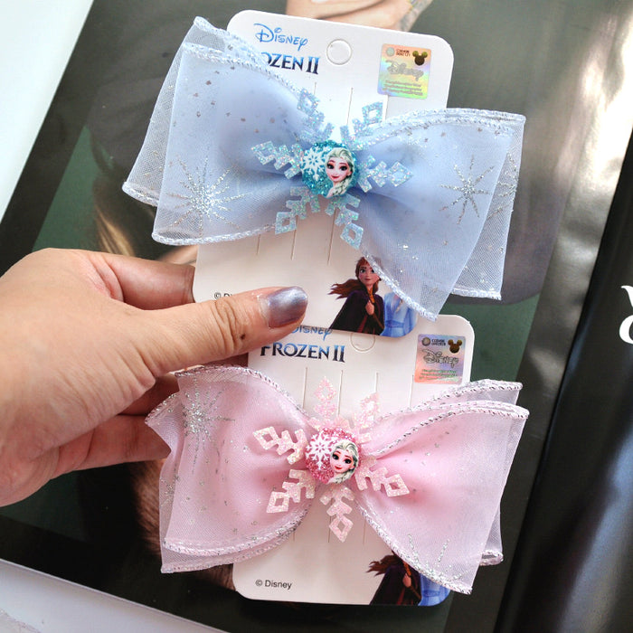 Wholesale Hairpin Resin Snow Yarn Bow JDC-HC-LLJ003