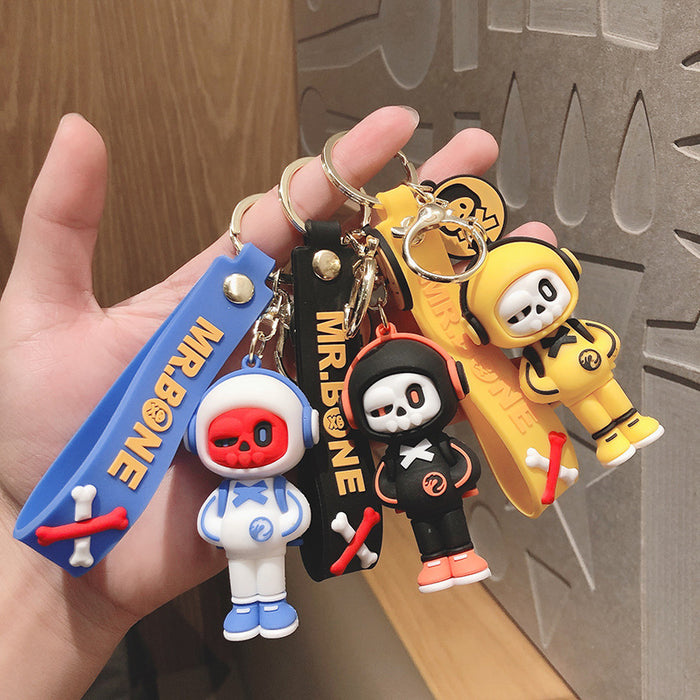 Wholesale Keychain PVC Cute Cartoon Funny Halloween Sweater Pendant JDC-KC-FeiRun081