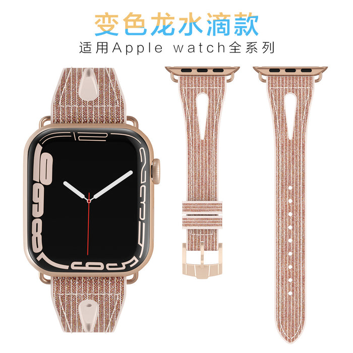 Wholesale Watch Strap Apple Apple Iwatch7 Strap Chameleon Silicone Strap JDC-WD-LingY001