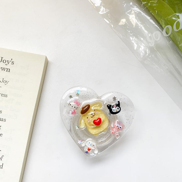 Wholesale Grips Epoxy Cute Cartoon Retractable Phone Holder (S) JDC-PS-BaiY027