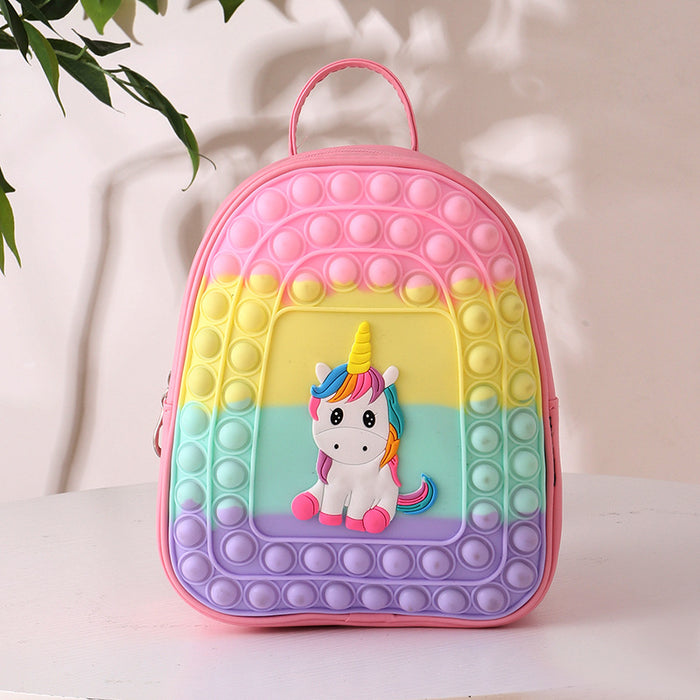 Wholesale Children Bag Silicone Last Mouse Lost Unicorn MOQ≥3 JDC-BP-Chenzi001