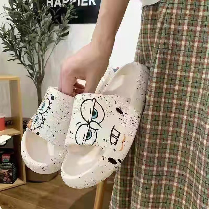 Wholesale cute cow slippers stepping on shit feeling home sandals JDC-SP-RongF001