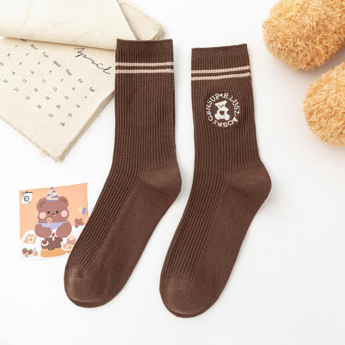 Wholesale Socks Cotton Cute Bear Socks JDC-SK-JTing008