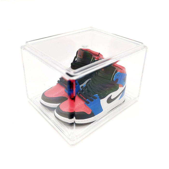 Wholesale Enamel Sneakers Plastic Transparent Box Keychains Ornaments JDC-KC-TuoH008