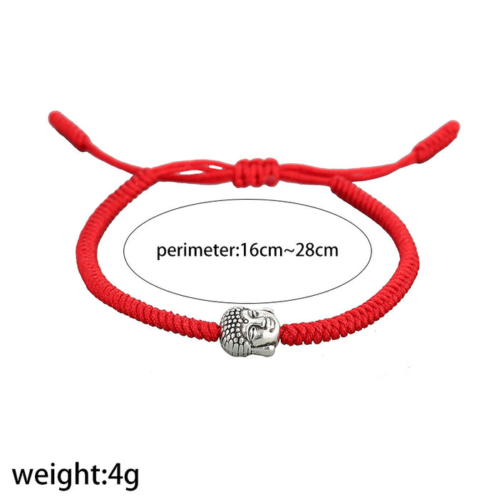 Wholesale diamond knot Buddha head creative hand knitting Buddha bracelet  MOQ≥3 JDC-BT-QiuX022