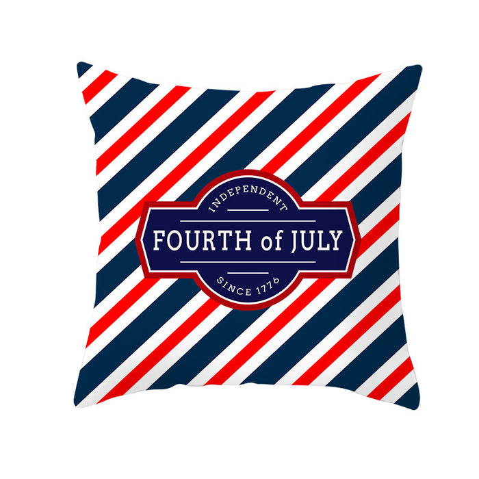 Wholesale 4th of July Independence Day Pillowcase Peach Skin Print MOQ≥2 JDC-PW-Jinze001