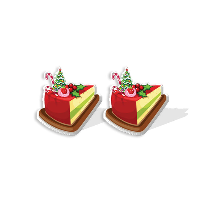 Wholesale Earrings Resin Christmas Stainless Steel Cute Earrings MOQ≥2 JDC-ES-XiangL025