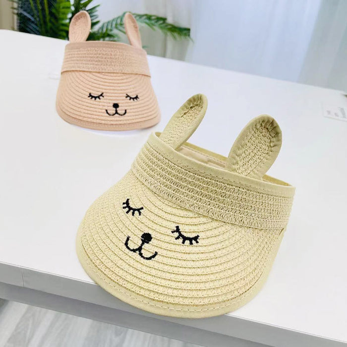 Jewelry WholesaleWholesale children's paper fiber sun hat empty top straw hat JDC-FH-ShuaiR003 Fashionhat 帅睿 %variant_option1% %variant_option2% %variant_option3%  Factory Price JoyasDeChina Joyas De China