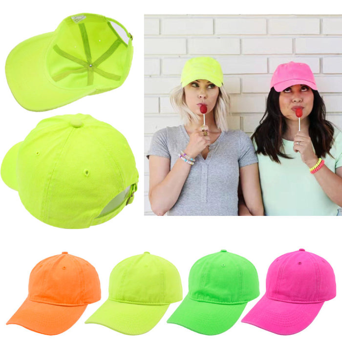 Wholesale fluorescent solid color baseball cap personality sports curved brim MOQ≥2 JDC-FH-BZuZu001