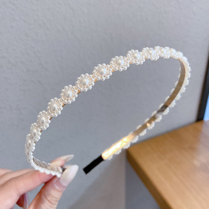 Jewelry WholesaleWholesale Pearl Rhinestone Hair Band JDC-HD-XinR001 Headband 新柔 %variant_option1% %variant_option2% %variant_option3%  Factory Price JoyasDeChina Joyas De China