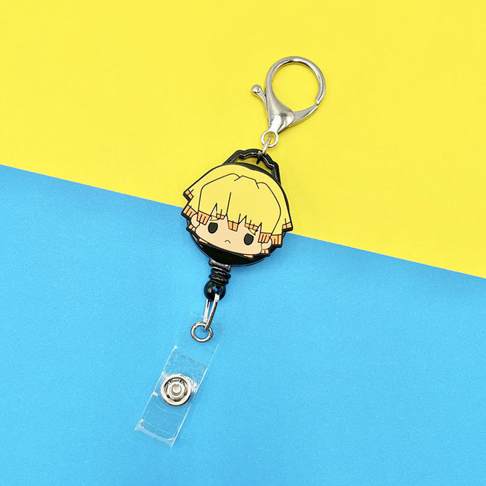 Wholesale Keychains Plastic Silicone Cute Cartoon Retractable Pull Buckle Round Cable Puller (M) MOQ≥2 JDC-KC-DKWH003