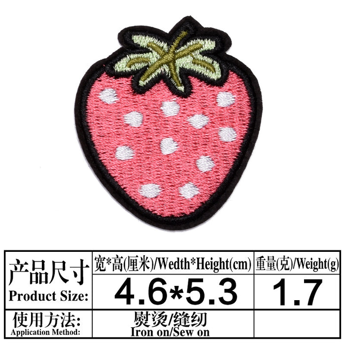 Wholesale Twill Strawberry Lollipop Cloth Sticker JDC-EBY-Lide011