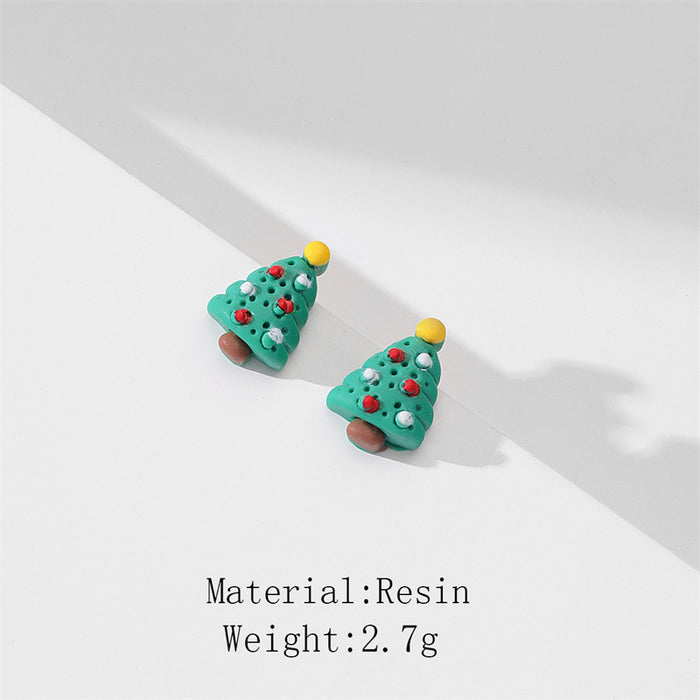 Wholesale Earrings Resin Christmas Cute Cartoon JDC-ES-GuTe002