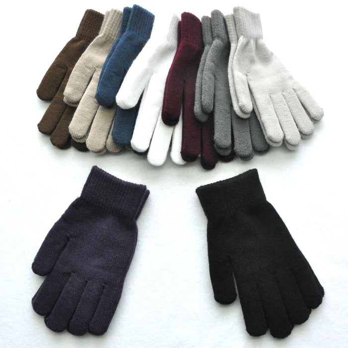 Wholesale Gloves Cotton Solid Color Knitted Wool Warm JDC-GS-QinS002