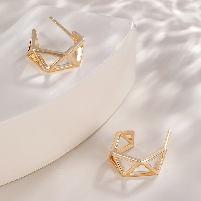 Wholesale Simple Geometric Metal Earrings JDC-ES-xuping001