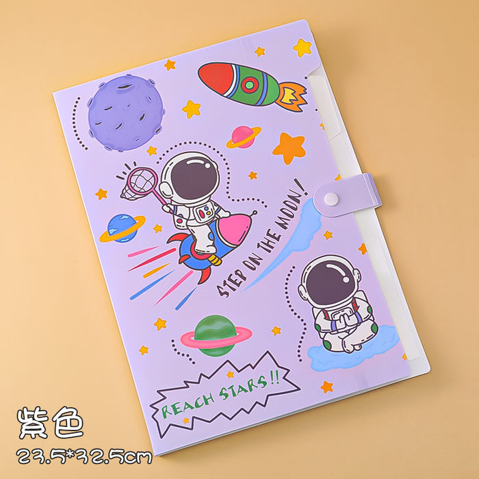 wholesale file bag plastic cartoon astronaut MOQ≥2 JDC-FB-dichen003