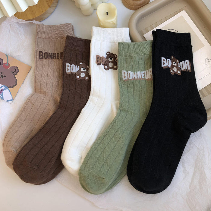 Wholesale Socks Cotton Cute Bear Warm Socks MOQ≥2 JDC-SK-JiaF006