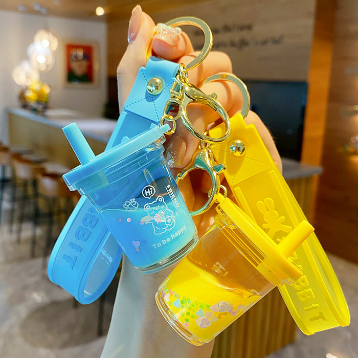 Wholesale cartoon milk tea cup cute keychain JDC-KC-XuanYi009