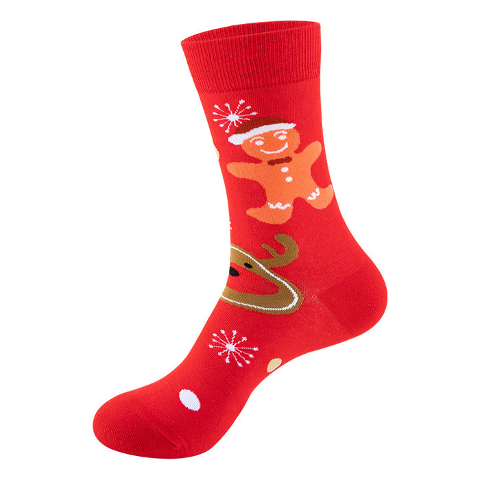 Wholesale socks christmas snowman cartoon tube socks autumn winter MOQ≥3 JDC-SK-JTeng001