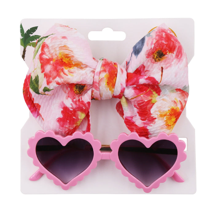 Wholesale Kids Sunglasses Combination Shade Polyester Printed Hairband JDC-SG-BoB004